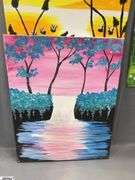 10 Canvas Paintings, Streams, Florals and Others Each Measures 16x20"