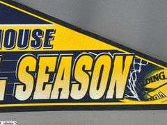 3 Basketball Pennants.  Indianapolis Pacers, 1999/2000 Conseco Fieldhouse Pacers Inaugural Season and Indiana Legends Basketball Pennant