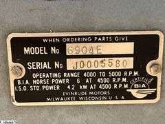 Evinrude Six Boat Motor Untested