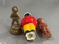 Black Americana Salt and Peppers, Aunt Jemima and Uncle Mose, Tourist Souvenirs Tallest 5"