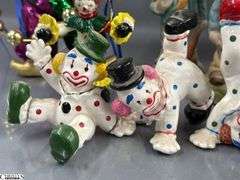Clown Collectibles, and Figurines Marked Japan, Hong Kong, Music Boxes, Planter, Tallest 10"