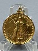 1/2 oz $25 Gold American Eagle Coin in 14K Bezel.