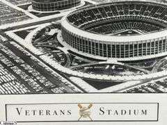 2 Baseball Stadium Prints Framed Under Glass- Forbes Field and Veterans Stadium 26" X 22"