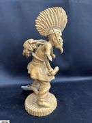 Carved By African Habitat Artist Jibu, Ngalibu Figure 12.5"