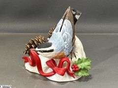 4 Lenox Holiday Porcelain Bird Figurines - 5" of tallest