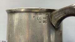 3 Pewter J. Abbot Gateshead, 1 Quart, Pint and 1/2 Pint Measures
