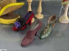 Mini Hats, Shoes, Hat Holders, Naughty Nodder Girl Ashtray, Ladies Dress and Purse Collectibles