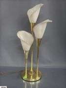 Brass Mid Century Cala Lilly Table Lamp (Shades are Composite) 26" Tall