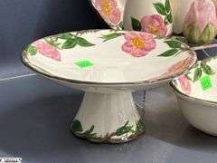 Franciscan Desert Rose Platter, Divided Dish, Salt and Pepper, Cream and Sugar, Butter Dish, Stand - 14" of platter - 10pcs