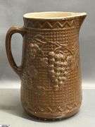 4pcs Stoneware Crockery Pitchers, Bowls - 9.5" of tallest