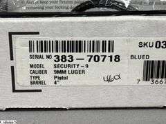Ruger Security-9 Pistol cal. 9mm Luger SN: 383-70718 in Box with Extra Magazine