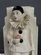 Vintage Black & White Pierrot Clown/Mime Mugs, Sigma Taste Setter Art Deco Vase, Art Glass Clown Decanter, Vandor Imports Clown Bottle