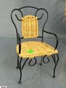 Vintage Wicker Doll Chairs Tallest 17"