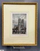 3 Pcs Framed Artwork Prints, St Basil's Cathedral, Bern Cathedral, and Westminster Abbey, See Photos, Largest 13.5"x16"
