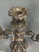 Pair of Three Flame Reed and Barton Renaissance Pattern Candelabras 15x16", Marked 800