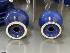11pcs Fiesta Cobalt Blue Dishes - Charger Platter, Large Disk Pitcher, Plate, Bowls, Salt and Pepper - 12" of largest
