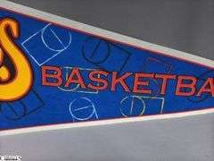3 Basketball Pennants.  Indianapolis Pacers, 1999/2000 Conseco Fieldhouse Pacers Inaugural Season and Indiana Legends Basketball Pennant