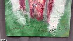 Green Angel, Mixed Media and Oil Painting on Canvas By Alummoa Zumigo 36x56"