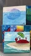 13 youthful Painting Party Canvases, Dolphins, Crabs, Octopus, Whales, Each Measure 11x14"
