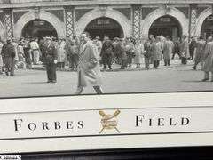 2 Baseball Stadium Prints Framed Under Glass- Forbes Field and Veterans Stadium 26" X 22"