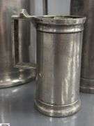 8pcs Graduated Pewter Measuring Cups Tallest 9"