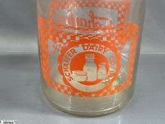 Southwestern Milk Company, Schaefer Dairy Gallon Jugs, Pollards, Hoosier and MBS Indianapolis Milk Jars, Tallest 10.5"