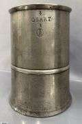 3 Pewter J. Abbot Gateshead, 1 Quart, Pint and 1/2 Pint Measures