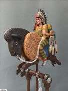 Rocking Pendulum Native American On Buffalo, Robson Design 24" Tall