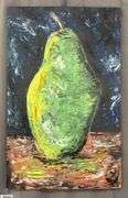 Antonio Garcia Pear Impressionistic Acrylic Painting on Canvas 36x56"