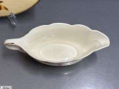 Halls Jewel Tea Saucers, Gravy Boat, Trivet, Teacups - 11" of trivet
