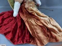 Pair of Little Souls Angel Dolls by Gretchen Wilson, One named “Jingle” and one named “Joy”, 18", Some Sun Fading On Dress