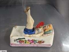 Mini Hats, Shoes, Hat Holders, Naughty Nodder Girl Ashtray, Ladies Dress and Purse Collectibles