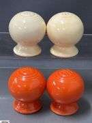 2 Pairs Fiesta Salt and Pepper Shakers - 3" of each
