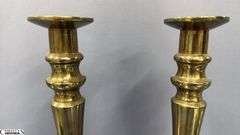 2 Pair of Brass Candle Sticks, Tallest 12.25", Smaller Pair Have Makers Marks