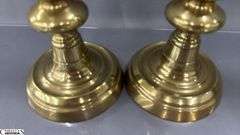 4 Brass Candle Sticks, Tallest 12" One is Loose