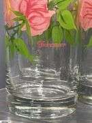 Franciscan Desert Rose Glasses, Mugs, Teacups and Saucers - 7" of largest, some chipping - Approx 36pcs