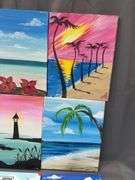 10 pcs Painting on Canvases, Beach Themes, Sail Boat and Other 11x14"