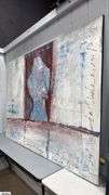 Alummoa Zumigo Abstract Nude #1, Mixed Media and Oil Painting on Canvas 75x56"