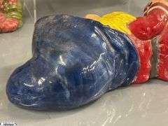 7 Garden Gnomes Tallest 17", Some Concrete Filled, One Composite, Some Chips and Wear