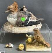 Lefton and Ski Country Bird Figurines - Both Damaged - 10" of largest