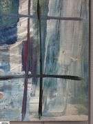 Alummoa Zumigo Guitar Silhouette Painting Mixed Media and Oil On Canvas 56x36"