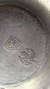 Pair of Pewter Whale Oil Clocks 13.5"