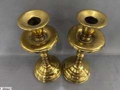 Pair of Brass Candle Sticks 8" Tall