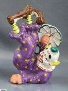 Clown Collectibles, and Figurines Marked Japan, Hong Kong, Music Boxes, Planter, Tallest 10"