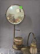 Shave Brushes, Mirrored Stands, Mustache Cups, Some Wear
