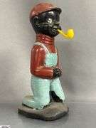 Black Americana Kneeling Boy 9", Give Me A Penny Bank