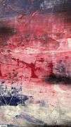 Alummoa Zumigo Abstract, Black Background, Multi Color Mixed Media and Oil Painting On Canvas 35x56"