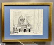 3pcs Framed Prints, Trinity Church, Berlin's Gendarmenmarkt and Brandenburg Gate, Largest 12x15"