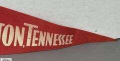 2 Pennants.  Chicago Railroad Fair "I Was There" 1949 and a Livingston, Tennessee Fishing Pennant