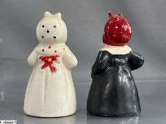 Black Americana Salt and Pepper Shakers, Tallest 5"